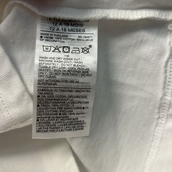 Janie and Jack 100049439  Girl White Floral Love Tee  NWT size 12-18 months - Picture 9 of 9